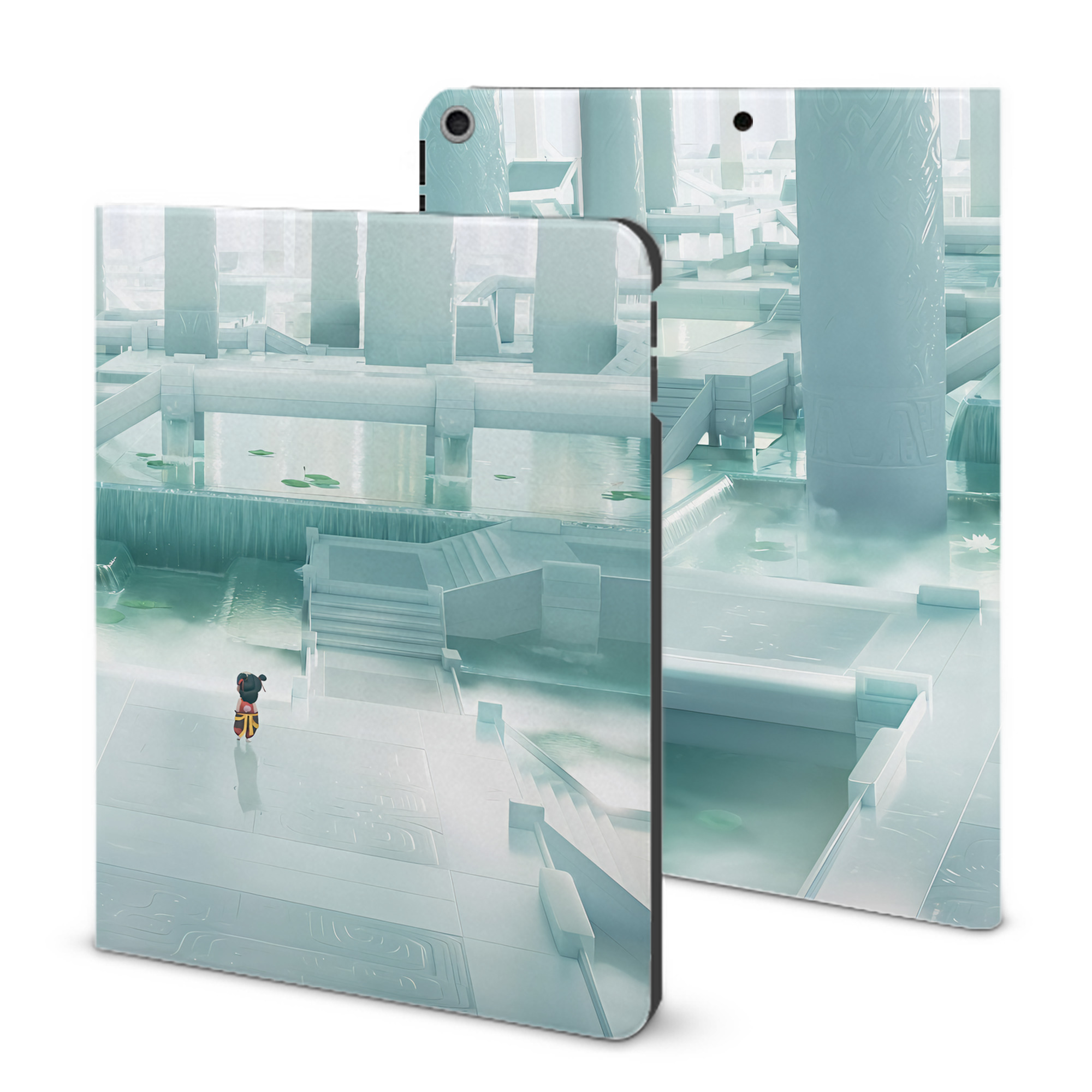 （画像用） Ne Zha 2 ナタ 魔童の大暴れ IPad ケース ブック型 PUレザー TPU 耐衝撃 軽量 薄型 ペン収納なし 全面保護 IPad 各モデル対応